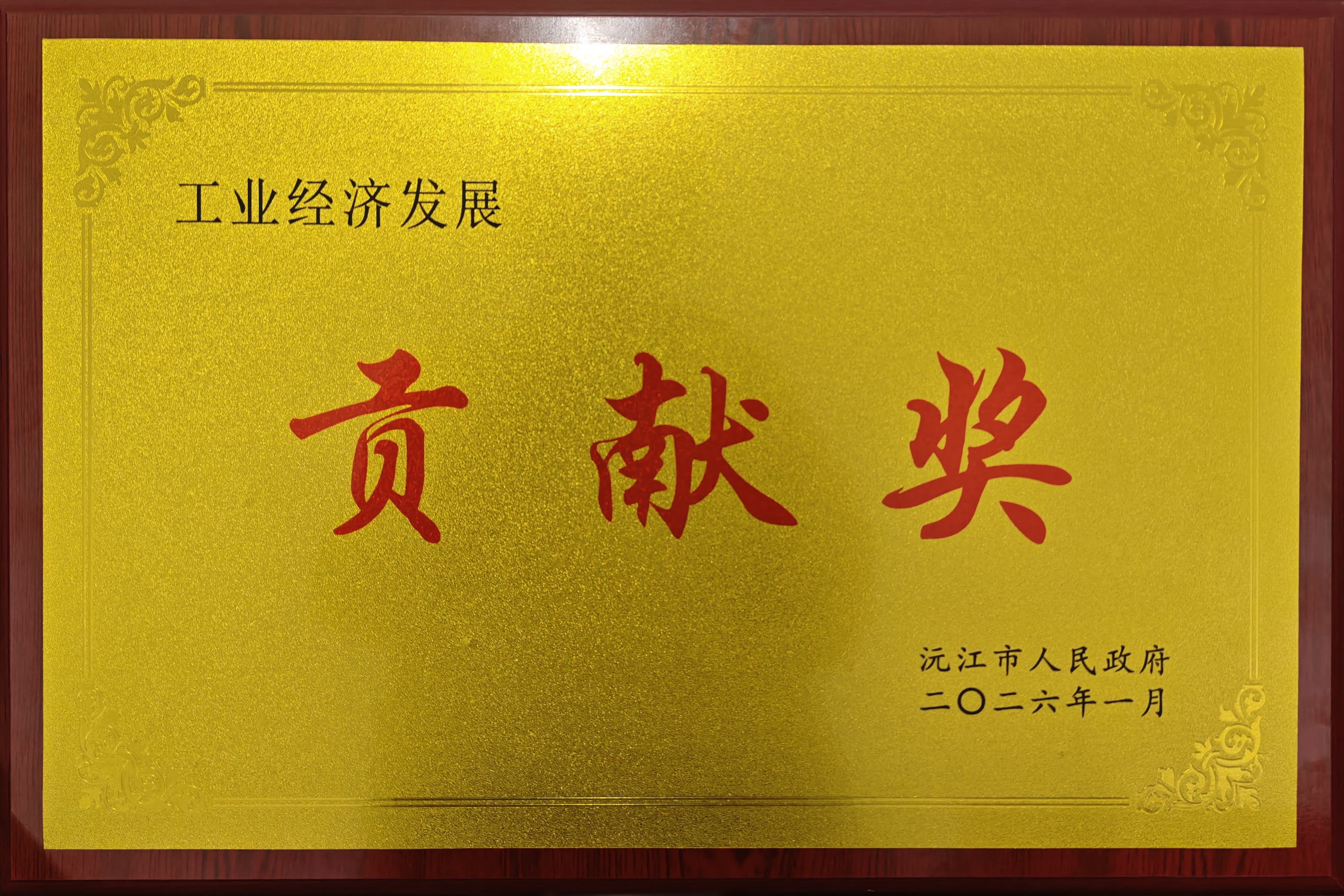 建材公司榮獲沅江市工業(yè)經(jīng)濟發(fā)展貢獻獎